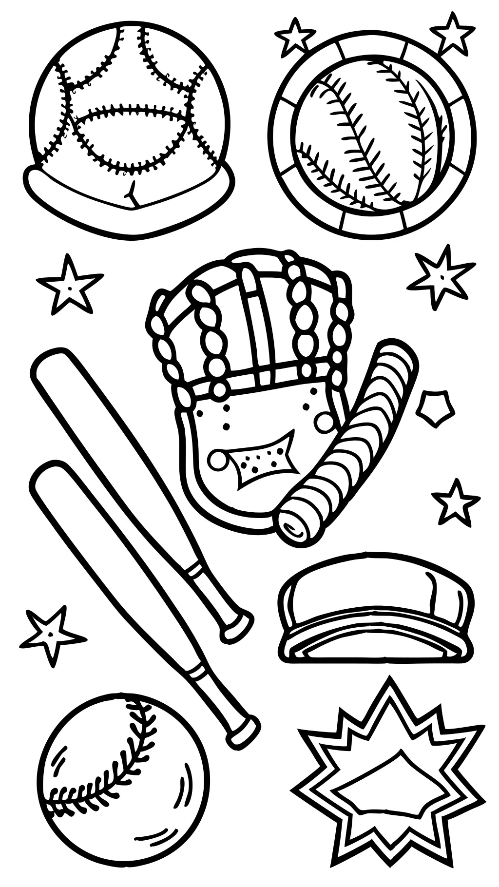 softball printable coloring pages